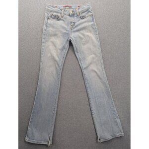 Vigoss Venice Boot Jeans Womens 5 Light Wash Bootcut Distressed Denim Stretch